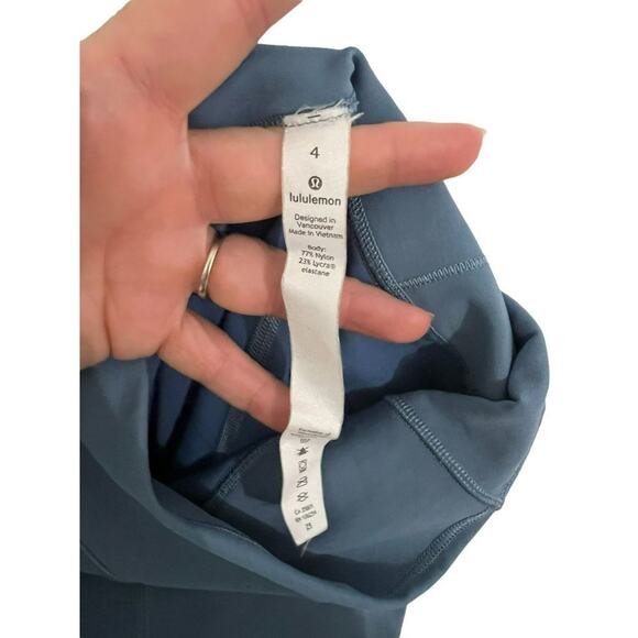 Lululemon Women’s In Movement 7/8 Tight Everlux UTYB Blue LW5BPGS Size 4 - Picture 4 of 7
